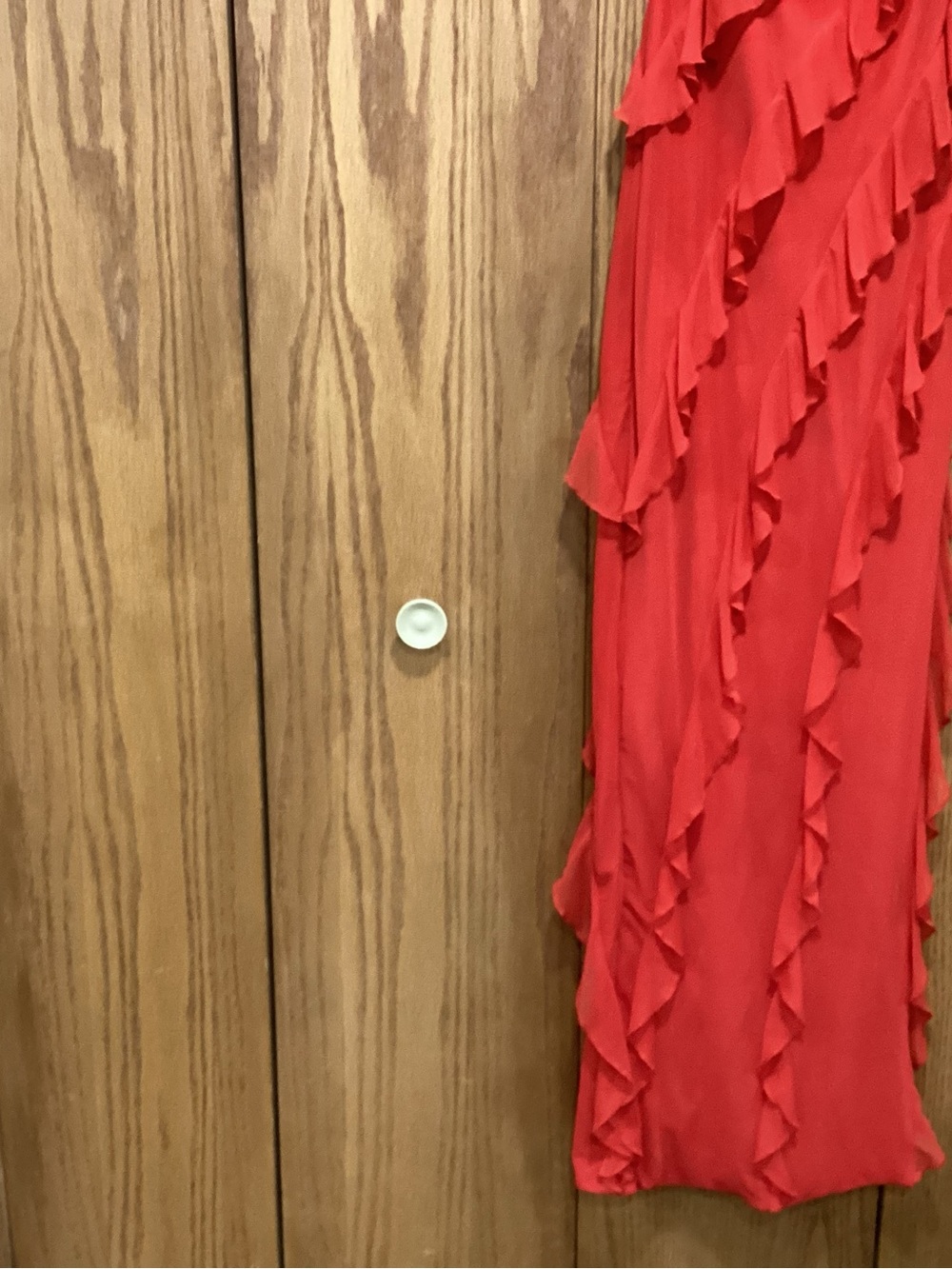 Oh Polly Red One-Shoulder Ruffle Dress - Picture 2 of 5